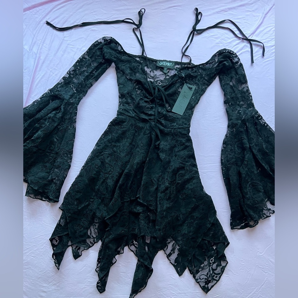NWT Dolls Kill Floral Lace Mini Dress (Size XS)